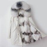 2020 Long Parka Winter Jacket Women Real Fox Fur Coat