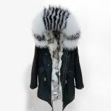 Winter Coat Women Jacket Real Fur Long Coat Parkas