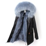 Winter Coat Women Jacket Real Fur Long Coat Parkas