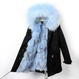 Winter Coat Women Jacket Real Fur Long Coat Parkas