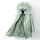 Winter Coat Women Jacket Real Fur Long Coat Parkas