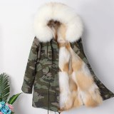 2020 Long Parka Winter Jacket Women Real Fox Fur Coat