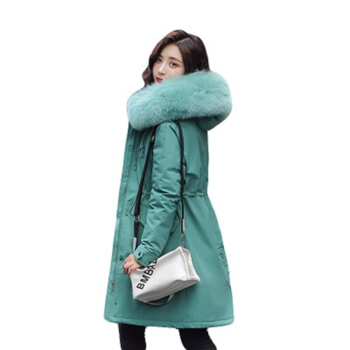 MA-811 Women Long Coat Autumn Winter Faux Fur Coats Parkas