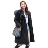 CX-6921 Women Long Coat Winter Faux Fur Coats Parkas