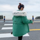 LB-919 Women Coat Winter Faux Fur Coats Parkas