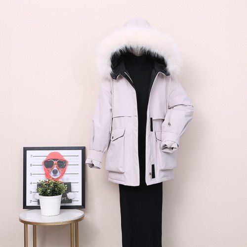 MF-613 Women Coat Winter Faux Fur Coats Parkas