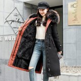 CX-6928 Women Long Coat Winter Faux Fur Coats Parkas