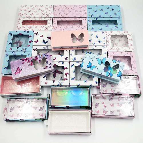 Butterfly Square False Eyelash Packaging Box Fake 3D Mink Eyelashes Boxes