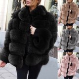 QYHP001 New Winter Faux Fur Jacket Fashion Short Coat Coats