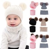 Kids Baby Boy Girl Pom Pom Hat Winter Warm Hats