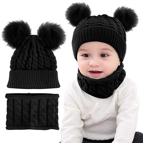 Kids Baby Boy Girl Pom Pom Hat Winter Warm Hats