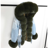 HK24 Winter Jacket Coat Fox Fur Parka Parkas