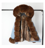 HK24 Winter Jacket Coat Fox Fur Parka Parkas