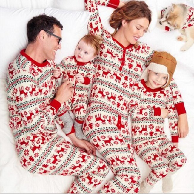 X007 Christmas Pajamas Set Family Matching Clothes