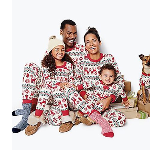 X007 Christmas Pajamas Set Family Matching Clothes