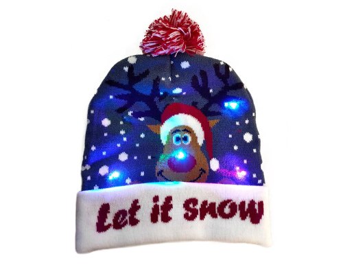Designs LED Christmas Hats Beanie Sweater Christmas Santa Hats