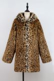 9099 Leopard-print Faux Fur Coat Coats