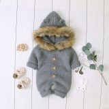 Winter Warm Newborn Baby Girls Boys Rompers Jumpsuit Bodysuits