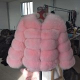 BL20150017 New Real Fox Fur Coat 100% Real Natural Fox Fur Short Style Coat Coats