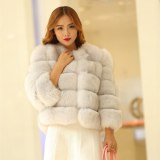 BL20150017 New Real Fox Fur Coat 100% Real Natural Fox Fur Short Style Coat Coats