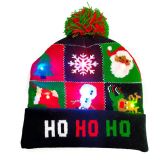 12245524520 Cute LED Christmas HAPPY NEW YEAR Knitted Hats
