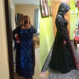 PP2161 Women Medieval Queen Princess Hooded Gown Robe Maxi Dress Dresses