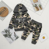 197631 Baby Boys Autumn Clothes Hooded Sweatshirt+Long Pants Outfit Bodysuits