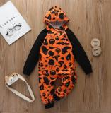 BLSH2045# Long-Sleeved Jumpsuit Pumpkin Printed Hooded Bodysuits