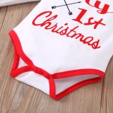 Children's suit three-piece jumpsuit red elastic pants with Christmas Bodysuits 1389206