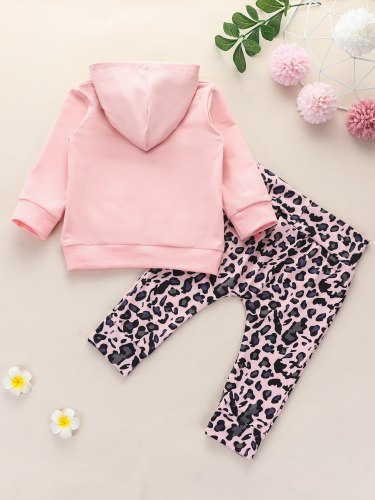 New 2 Pcs Infant Leopard Print Outfits Bodysuits 1389211