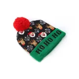 Christmas Decoration Flange Ball Knit Cap LED Colorful Hats