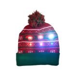 Outdoor Sport Running Christmas Knitted Hats Colorful LED Light-up Hats