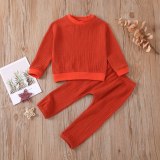 BLSH2063 Long Sleeve Round Neck Pullover + Trousers Bodysuits