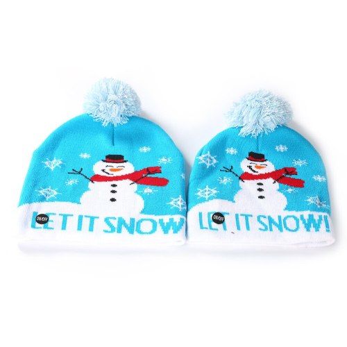 Children Winter Christmas Knitted Hat LED Hats 1389203