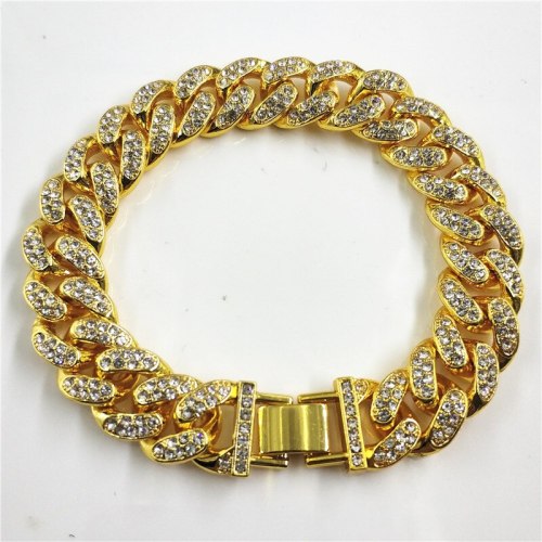 HipHop Bracelet Rap Iced Out Men's Charm Cuban Chain Jewelry Bracelets