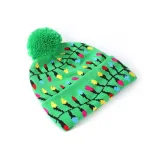 Christmas Decoration Flange Ball Knit Cap LED Colorful Hats