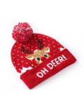 Christmas Decoration Flange Ball Knit Cap LED Colorful Hats