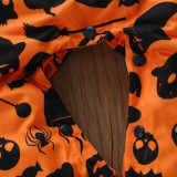 BLSH2045# Long-Sleeved Jumpsuit Pumpkin Printed Hooded Bodysuits