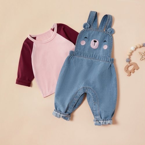 Fashion Infant T-shirt + Denim Pants 2pcs Bodysuit Bodysuits 1397562