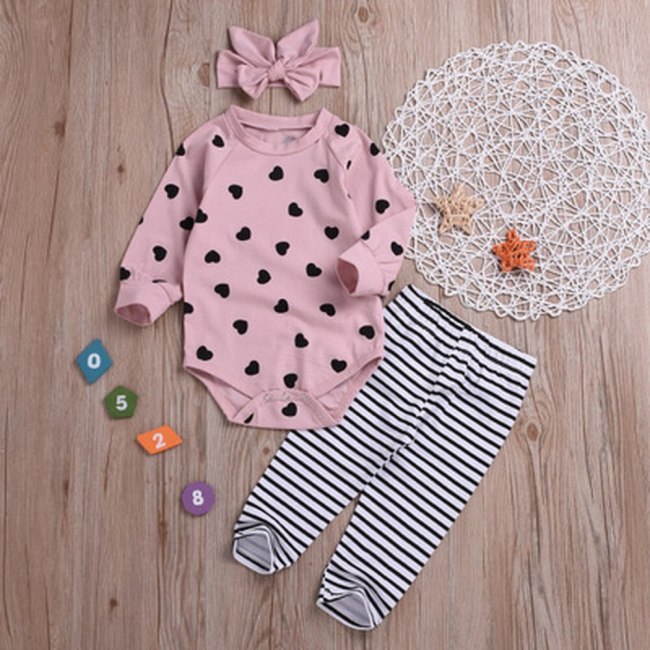 Baby Girl Clothes Full Set with Headband  Newborn Outfits Bodysuits 1397568
