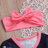 Cute Newborn Infant Baby Girl Floral Romper Jumpsuit Outfits Clothes Headband Bodysuits 1397563