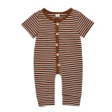 Newborn Baby Striped Romper Short Sleeve Jumpsuit Bodysuits 1397542