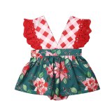 Summer Flower Baby Kids Girl Clothing Dress Christmas Red Dresses YD01456 MN52356