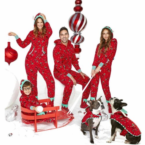 Moose Christmas Family Pajamas Bodysuits DS-1988863