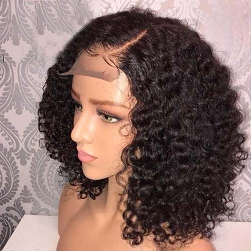 BLS-1000 Lace Front Human Hair Wigs for Black Women Middle Part Closure Wig CJ932656B