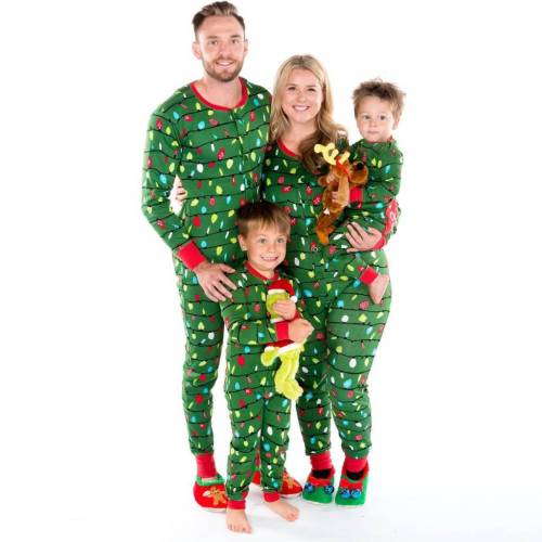 Family Matching Dad Mom Kid Christmas Outfits Pajamas Bodysuits 8195637