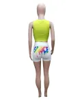 2020 Summer Casual Fitness Short Vest Candy Colors Sexy Crop Tops 671683