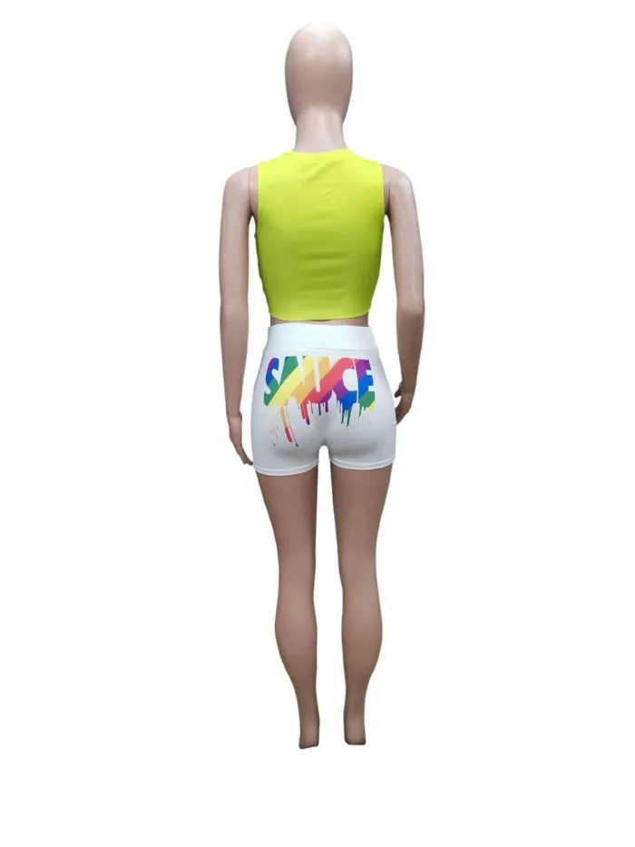 2020 Summer Casual Fitness Short Vest Candy Colors Sexy Crop Tops 671683