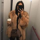 Women Faux Fox Fur Long Coat Coats MI116516