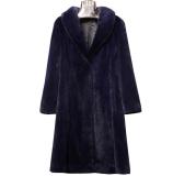 Women Warm Faux Mink Fur Leather Coat Coats